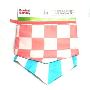Boots & Barkley One Size Fits Most 2 Bandanas Set 1 Regular, 1 Cooling Red, Blue